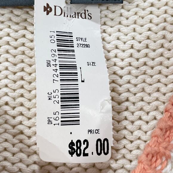 Vintage 80s Patchwork Floral Sweater Coastal Grandma Cottage Prairie Kawaii L - Picture 9 of 10